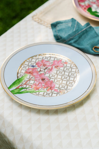 Eden Bloom Quarter Plate - Blue
