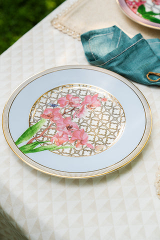 Eden Bloom Quarter Plate - Blue